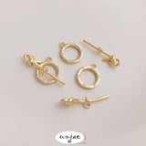 14K Zircon OT Buckle for DIY Jewelry Finishing