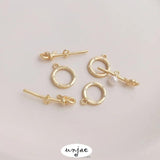 14K Zircon OT Buckle for DIY Jewelry Finishing