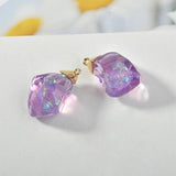 Colorful Gem Effect 3D Pendant DIY Ornament Material 2pcs