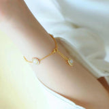 Sun Flower Bracelet Natural Chalcedony Daisy Women's Jewelry