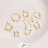 14K Geometric Diamond Tassel Earrings DIY Accessories