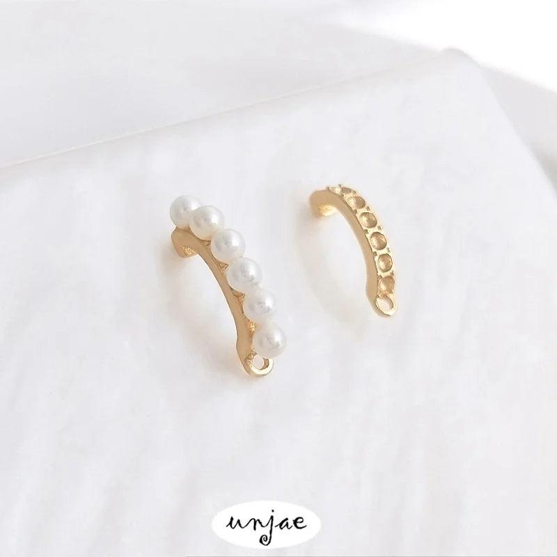 C-shaped 925 Silver Needle Earrings DIY Jewelry Accessories