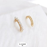 C-shaped 925 Silver Needle Earrings DIY Jewelry Accessories