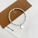 S925 Sterling Silver Beads Stretch Bracelets for Women