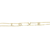 925 Silver Love Letter CZ L O V E Alphabet Bracelet