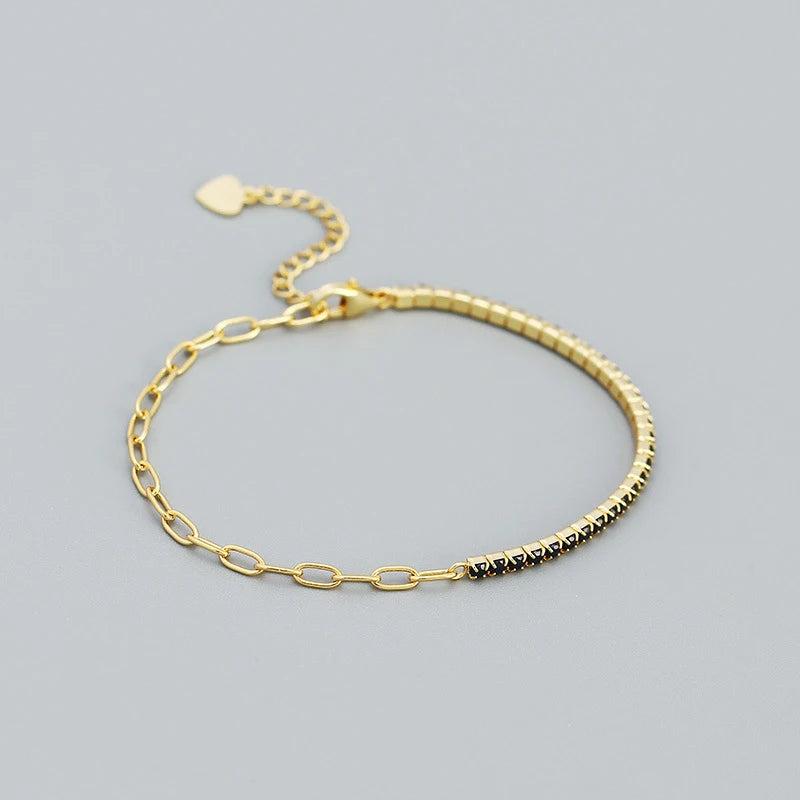 925 Silver Vintage Rainbow Zircon Bracelet for Women