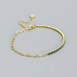 925 Silver Vintage Rainbow Zircon Bracelet for Women