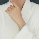 925 Silver Vintage Rainbow Zircon Bracelet for Women