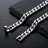 Sterling Silver Horse Whip Bracelet Cuban Ins Hip-hop Retro Ring