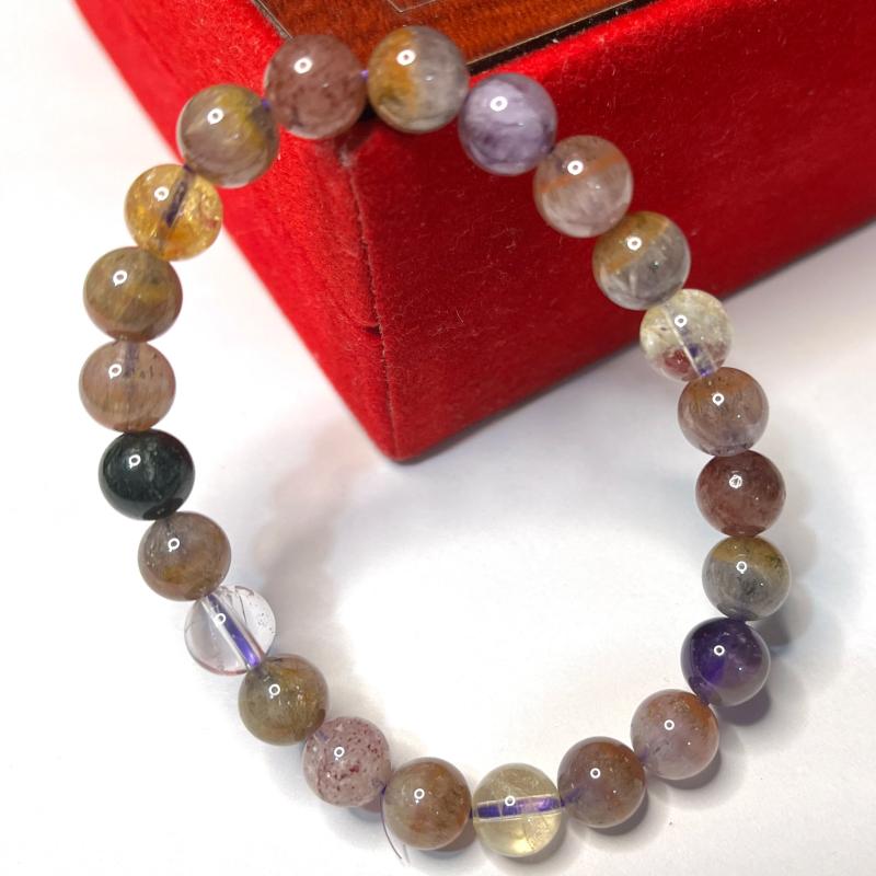 Auralite-23 Nature Stone Bracelet 8mm Women's Jewelry