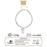 TrustDavis 925 Silver Moonstone Heart Bracelet Wedding Jewelry