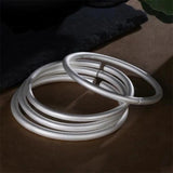 Solid Retro Bracelet Women Wedding Engagement Party Silver Jewelry