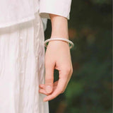 Solid Retro Bracelet Women Wedding Engagement Party Silver Jewelry