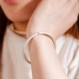 Solid Retro Bracelet Women Wedding Engagement Party Silver Jewelry