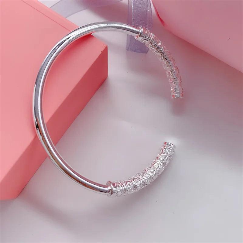 999Pure Silver Retro Silver Bracelet, National Style Personality