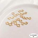 14K Double-Hanging Figure Buckle Infinite Love Bracelet Necklace Pendant
