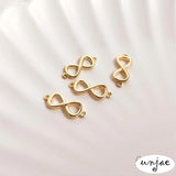 14K Double-Hanging Figure Buckle Infinite Love Bracelet Necklace Pendant