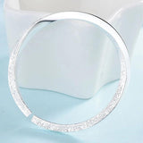 Twisted Frosted Cuff Bracelet Antique Silver 925 Silver Open Bracelet