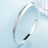 Twisted Frosted Cuff Bracelet Antique Silver 925 Silver Open Bracelet