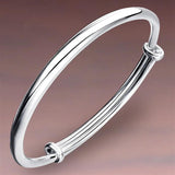 Women's Silver Bracelet, Japanese Peony Adjustable Gift
