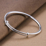 Women's Silver Bracelet, Japanese Peony Adjustable Gift