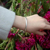 Women's Silver Bracelet, Japanese Peony Adjustable Gift