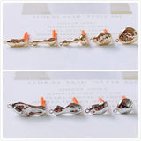 4pcs DIY Jewelry Component Eardrop Pendant Charms Stud Earrings Accessories