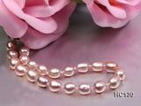Purple Rice Freshwater Pearl Bracelet 925 Silver Clasp