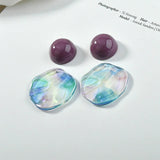 Glorious Wave Resin Earrings Pendant DIY Accessories 4pcs