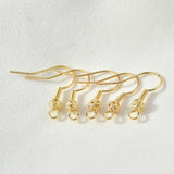Copper Plated Flower Hook Earrings DIY Jewelry Material