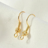 Copper Plated Flower Hook Earrings DIY Jewelry Material