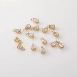 Color-preserving Copper-Plated 14K Mini Drop Zircon Pendant Bracelet
