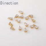 Color-preserving Copper-Plated 14K Mini Drop Zircon Pendant Bracelet