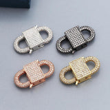Copper Micro Pave Zirconia Lock Clasps Hook Bracelet/Necklace