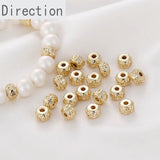 14k Retro Pattern Wheel Beads DIY Jewelry Accessory