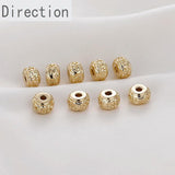 14k Retro Pattern Wheel Beads DIY Jewelry Accessory