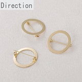 14k Hollow Round Ring Brooch Pin for DIY Hand-made Jewelry