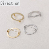 14k Hollow Round Ring Brooch Pin for DIY Hand-made Jewelry