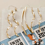 Wave Pendants Set - Gold-Plated Earrings Making Supplies