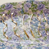 Wave Pendants Set - Gold-Plated Earrings Making Supplies