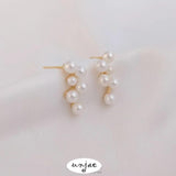 Color-Preserving 14K Bag Pearl Stud Earrings DIY Material Accessories