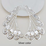 10 Pieces K Metal Filigree Flowers Slice Big Wings Charms