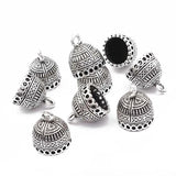 10pcs Antique Silver 12mm Cap Filigree Tassel End Caps Bead For DIY Jewelry