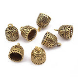 10pcs Antique Silver 12mm Cap Filigree Tassel End Caps Bead For DIY Jewelry