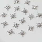 14K Electroplating Snowflake Zircon Earrings Pendant DIY Material