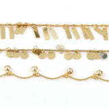 1M Stainless Steel Chain Round Pearl Beads DIY Jewelry Making