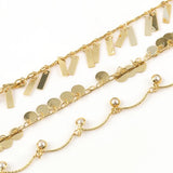 1M Stainless Steel Chain Round Pearl Beads DIY Jewelry Making