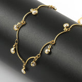 1M Stainless Steel Chain Round Pearl Beads DIY Jewelry Making