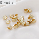 14k Retro Oval Beaded Diy Jewelry Material