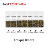 Mixed Crimp End Beads Round Stopper Spacer Beads For DIY Jewelry Making Kit